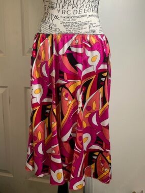 Vintage Bushwacker Fuchsia Abstract Print Skirt